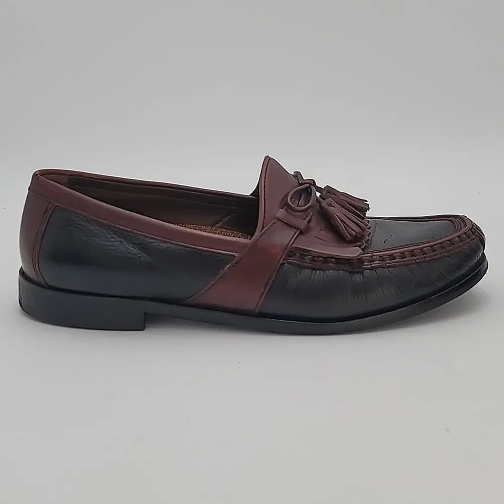 JOHNSTON & MURPHY sz10 ARAGON Kiltie Tassel Moc Toe Loafer NICE